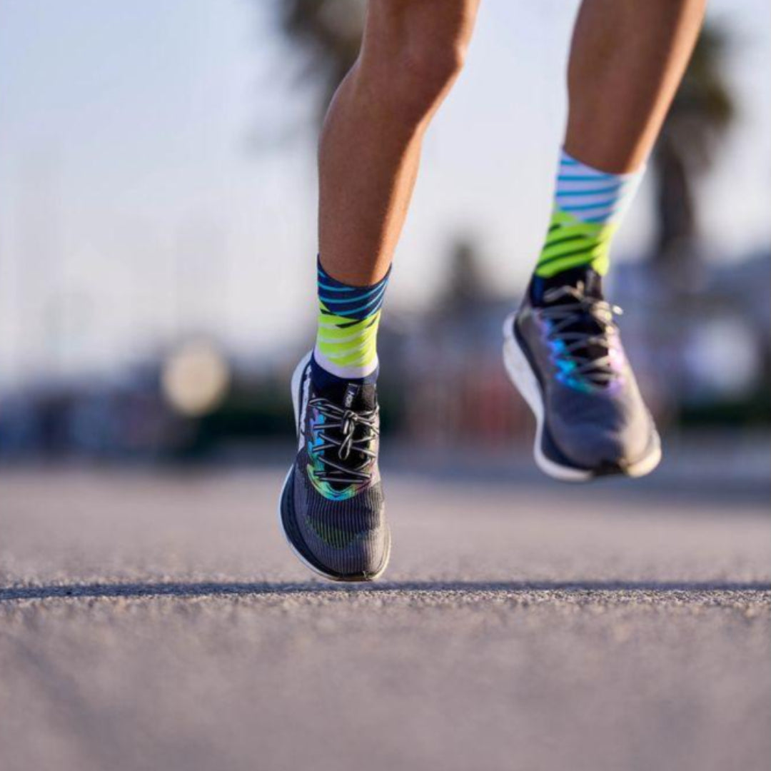 Incylence Diagonals High-Cut Running Socks - Cam2