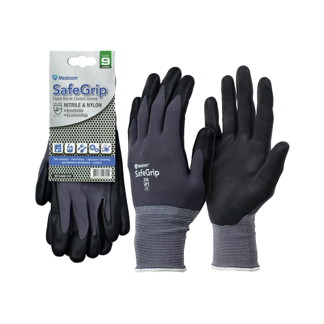 Medicom - Medicom Safegrip Foam Nitrile Coated Gloves - Cam2