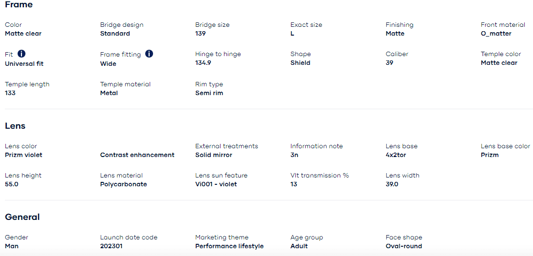 Oakley BXTR Metal Matte Clear/Prizm Violet Sunglasses 0OO9237-923702 - Cam2
