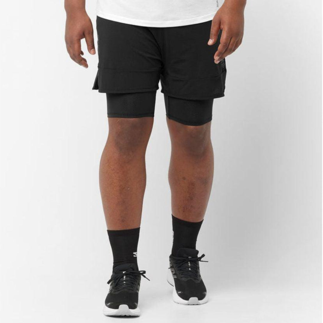 Salomon Men's Sense 2 in 1 Shorts (LC2048200) - Cam2