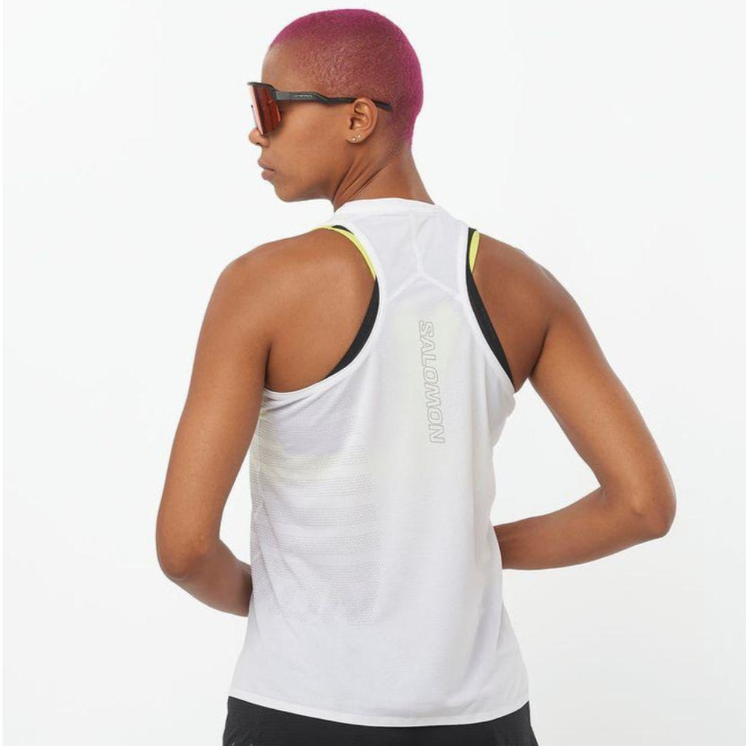 Salomon Women's Aero Singlet GFX (LC2188200) - Cam2