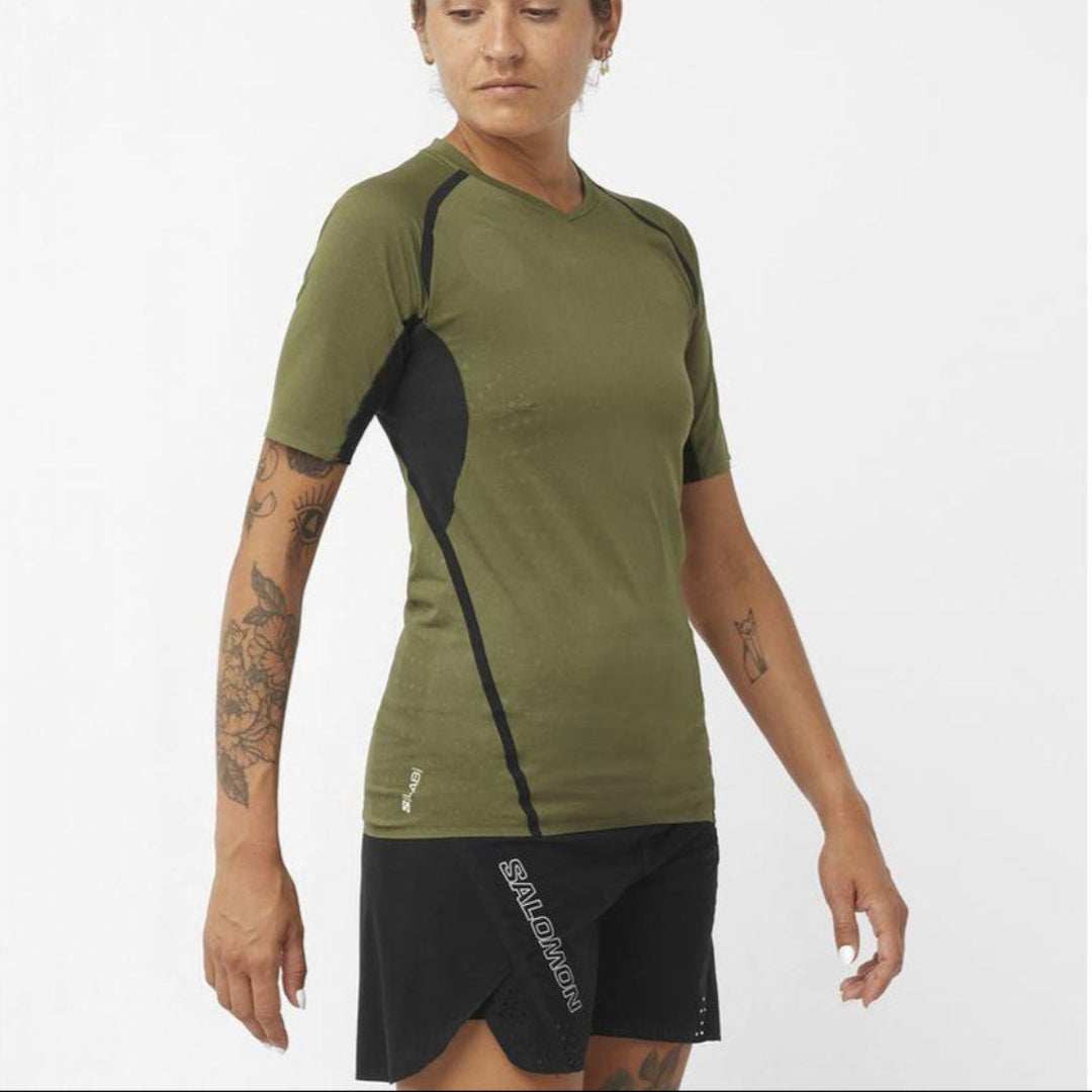 Salomon Women's S/LAB Speed Tee (Grape Leaf) - Cam2