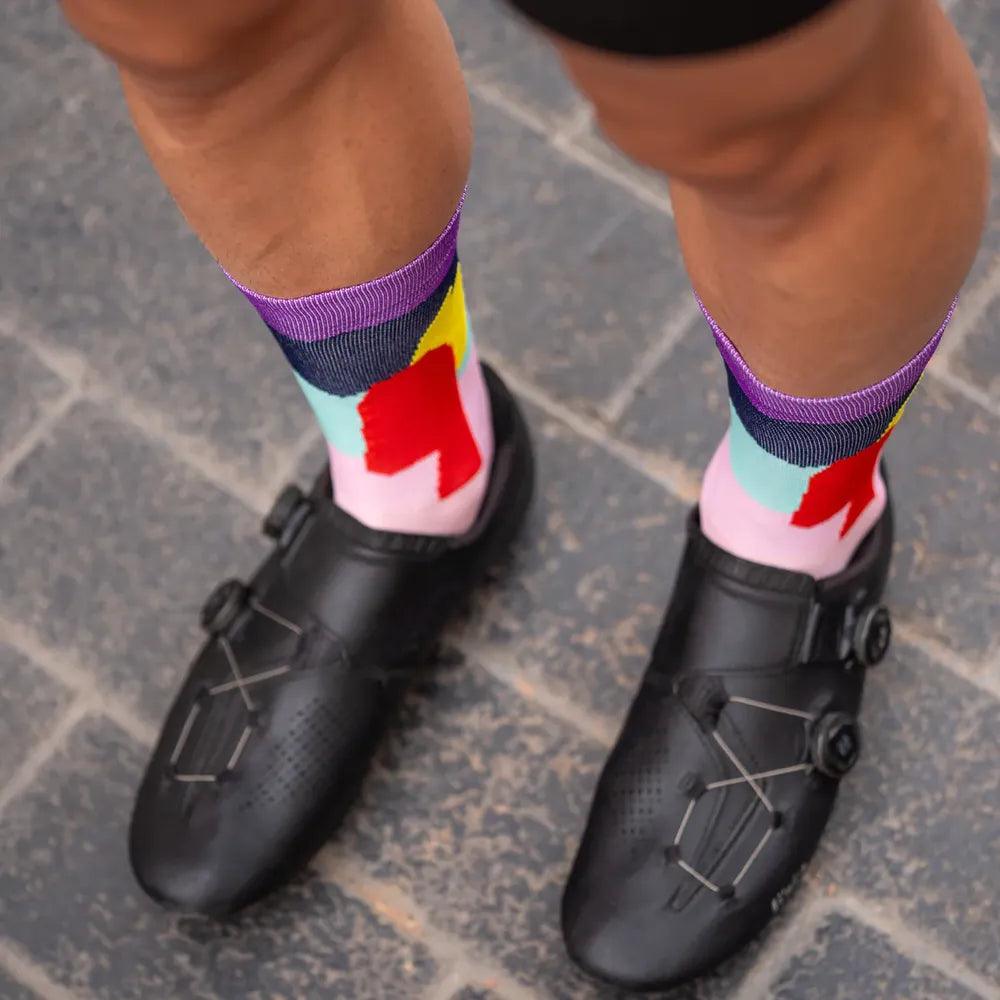 Sporcks Alsace Pink Cycling Socks - Cam2