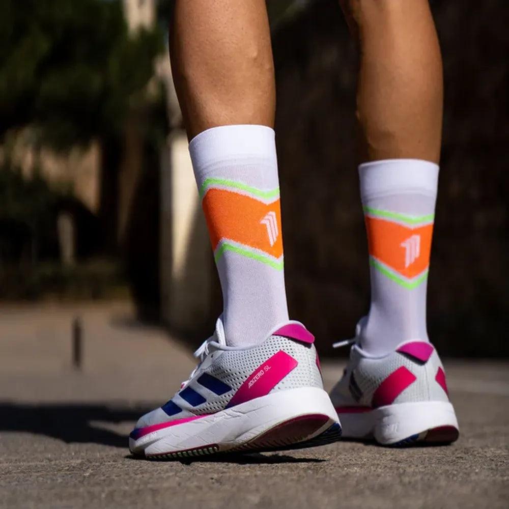 Sporcks Classy White Running Socks - Cam2