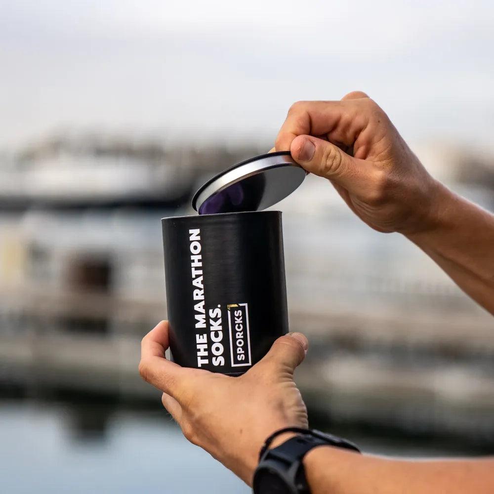 Sporcks Marathon Purple Running Socks - Cam2