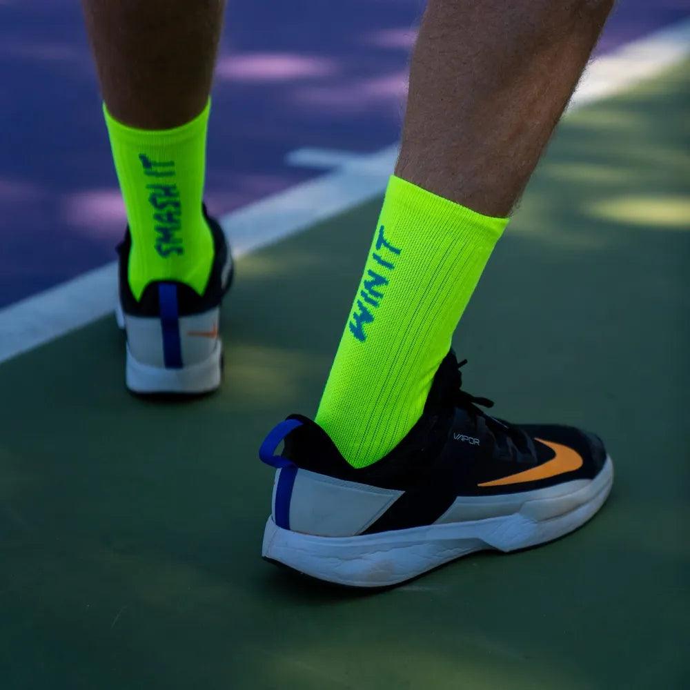 Sporcks Smash It Yellow Tennis/ Padel Socks - Cam2