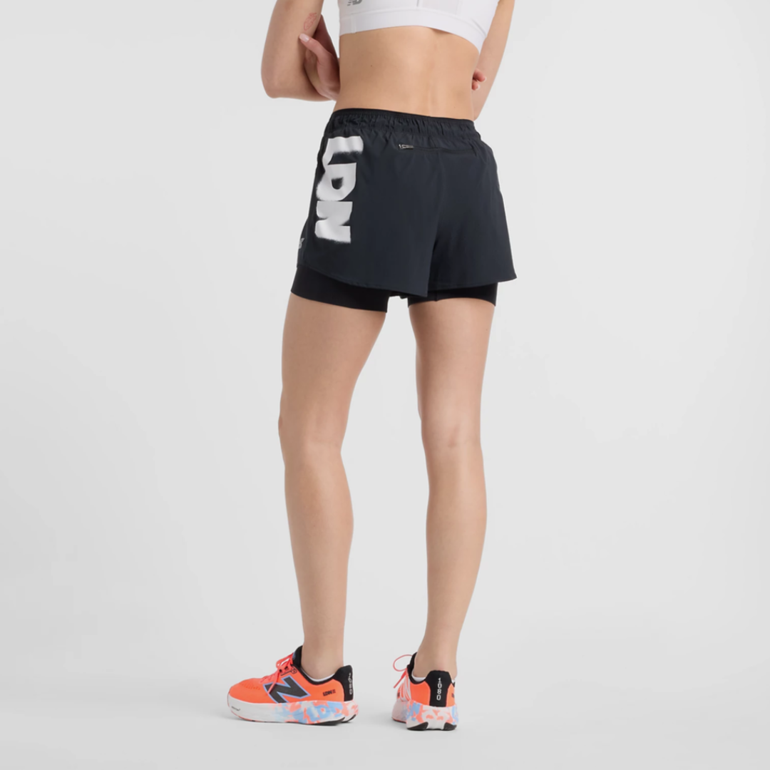 New Balance - New Balance Women's London Special Edition 3" RC 2-in-1 Shorts - Cam2