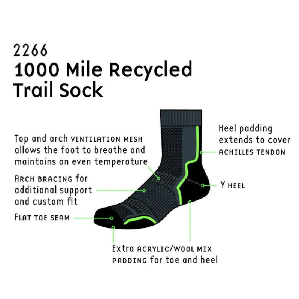 1000 Mile Women's Trail And Fell Running Socks Twin Pack - Cam2
