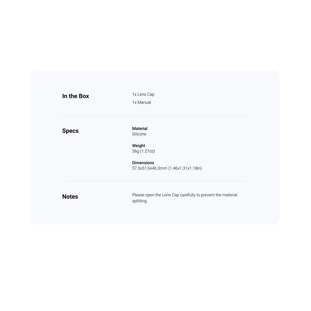 Insta360 One Len Cap - Cam2