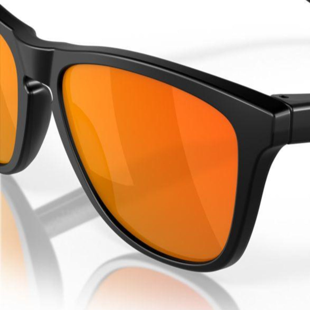 Oakley Frogskins (Low Bridge Fit) Matte Black/Prizm Ruby 0OO9245-924563 - Cam2