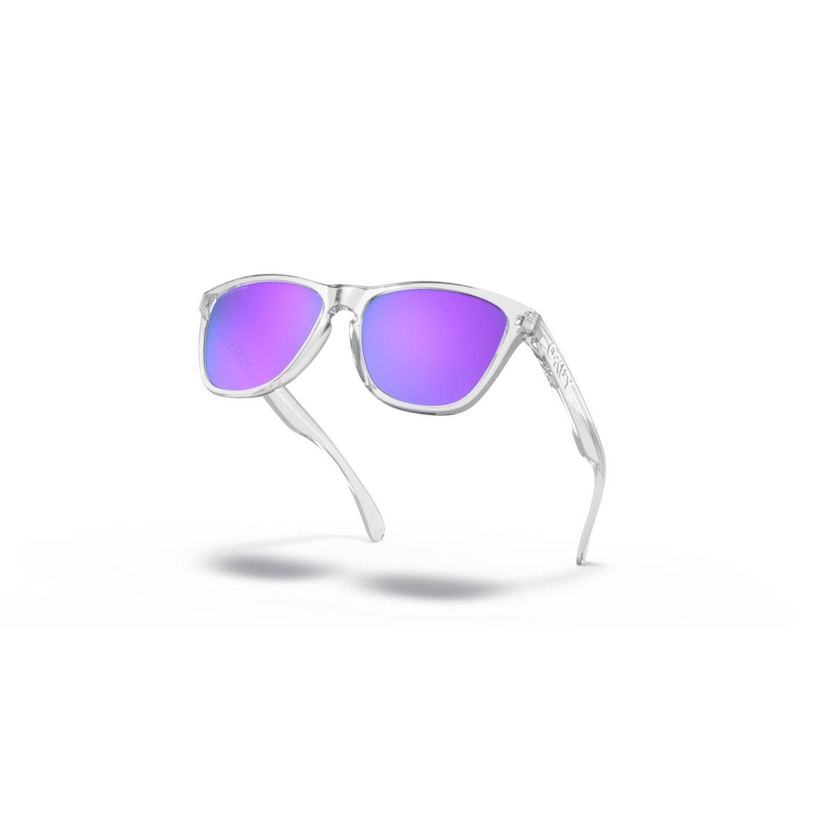 Oakley Frogskins (Low Bridge Fit) Polished Clear/Prizm Violet 0OO9245-924596 - Cam2
