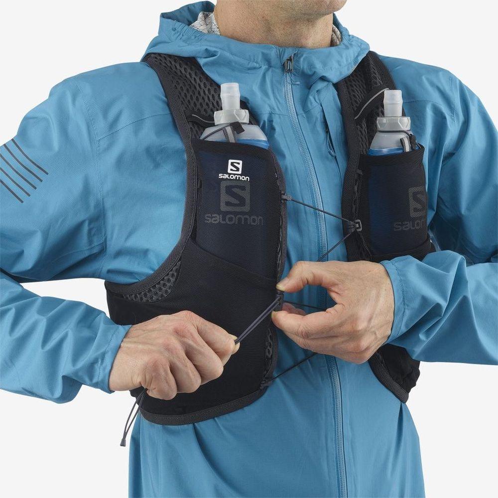 Salomon Unisex Active Skin 4 Running Vest w/ Flasks - Cam2