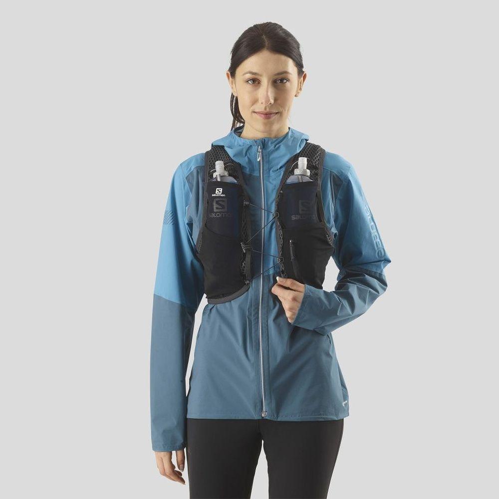 Salomon Unisex Active Skin 4 Running Vest w/ Flasks - Cam2