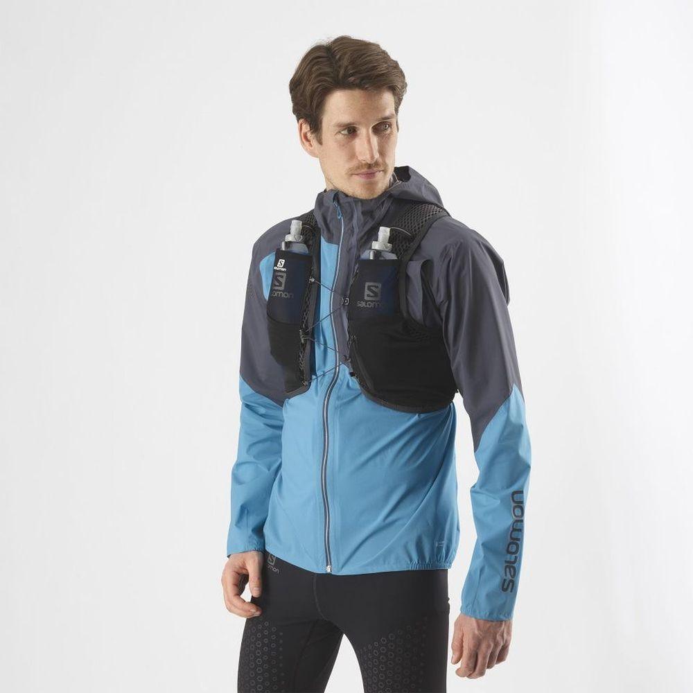 Salomon Unisex Active Skin 4 Running Vest w/ Flasks - Cam2