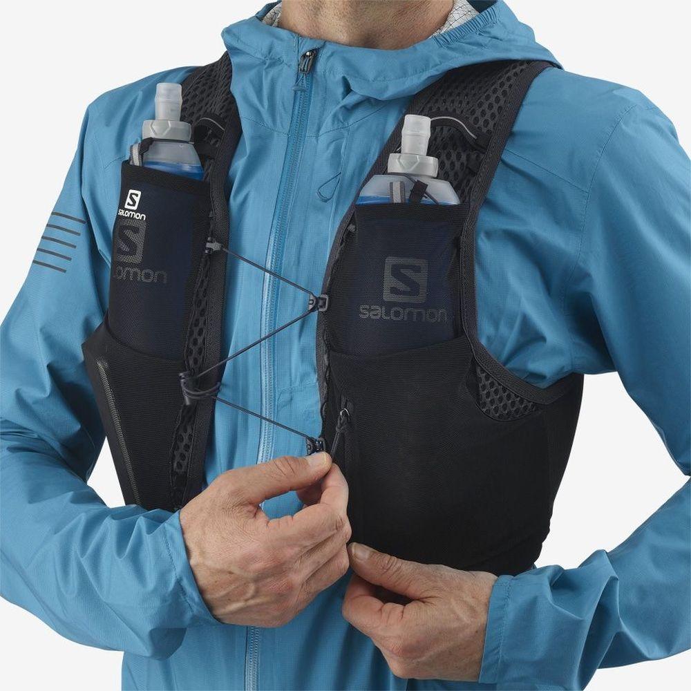 Salomon Unisex Active Skin 4 Running Vest w/ Flasks - Cam2