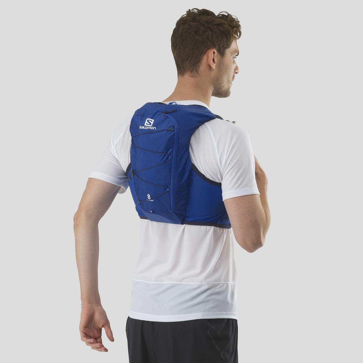 Salomon Unisex Active Skin 8 Running Vest w/ Flasks - Cam2