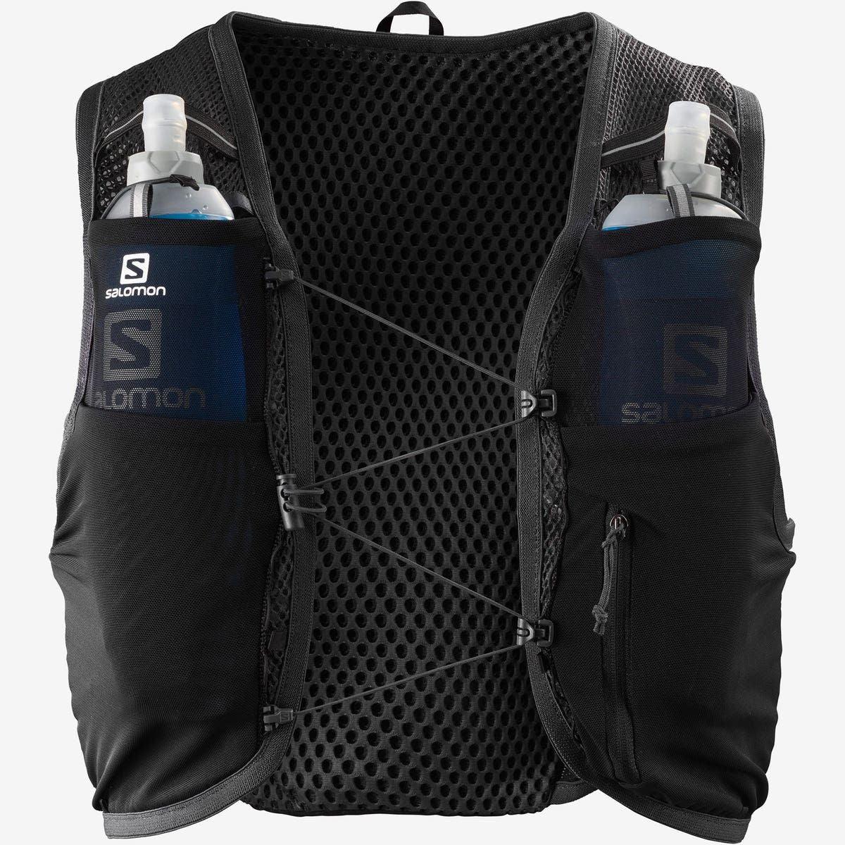 Salomon Unisex Active Skin 8 Running Vest w/ Flasks - Cam2