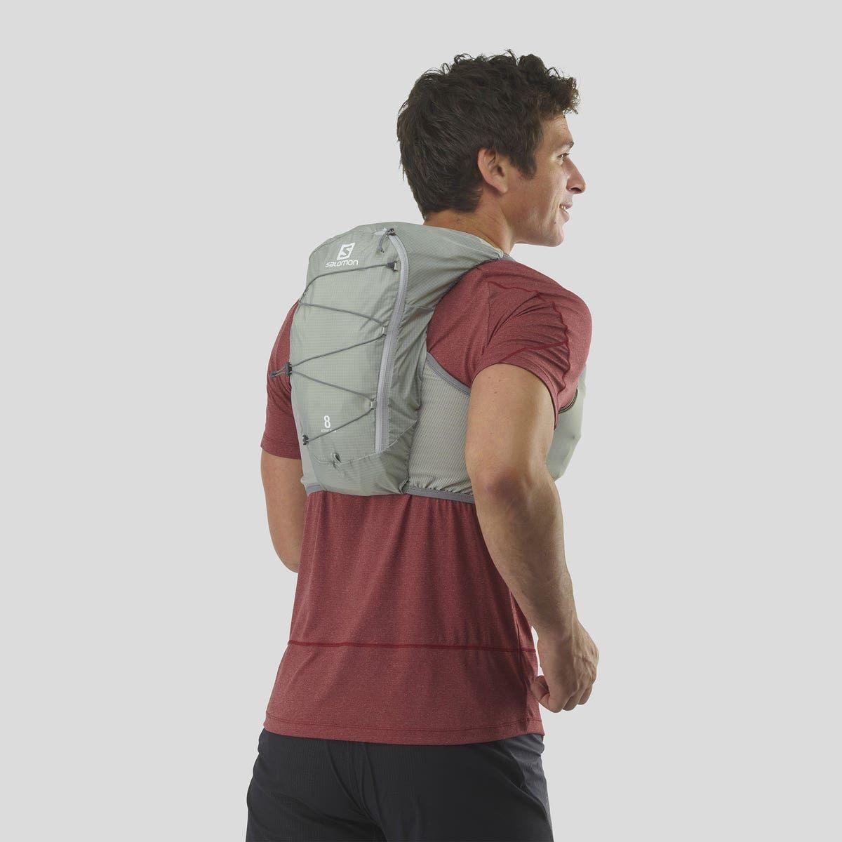 Salomon Unisex Active Skin 8 Running Vest w/ Flasks - Cam2