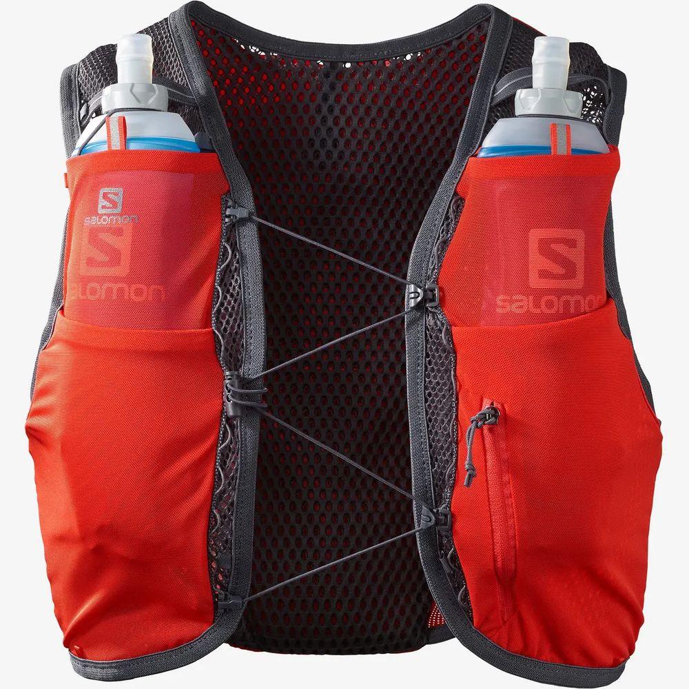 Salomon Unisex Active Skin 8 Running Vest w/ Flasks - Cam2