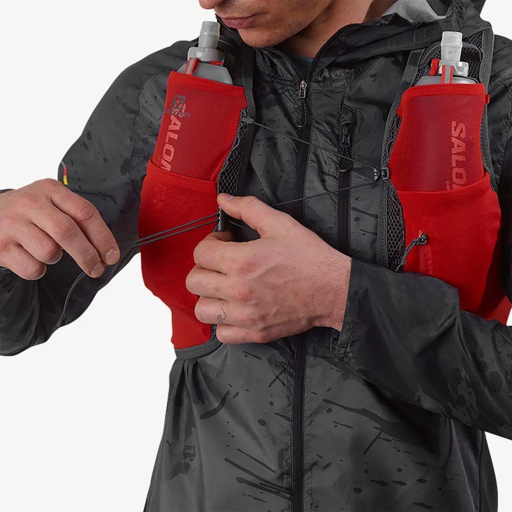 Salomon Unisex Active Skin 8 Running Vest w/ Flasks - Cam2