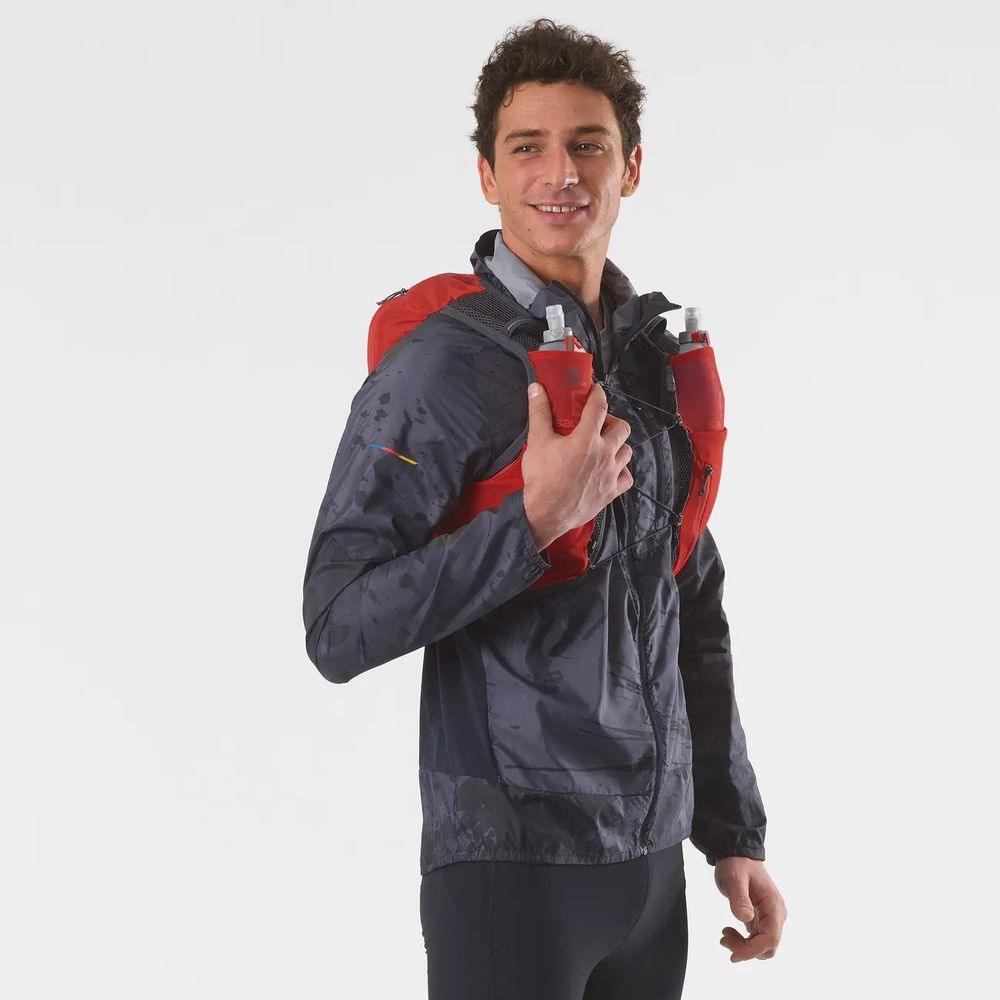 Salomon Unisex Active Skin 8 Running Vest w/ Flasks - Cam2