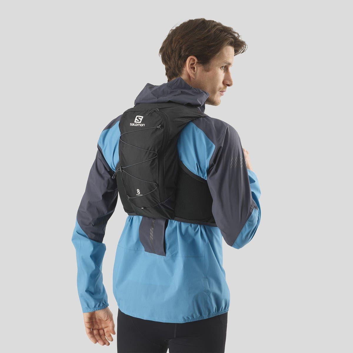 Salomon Unisex Active Skin 8 Running Vest w/ Flasks - Cam2