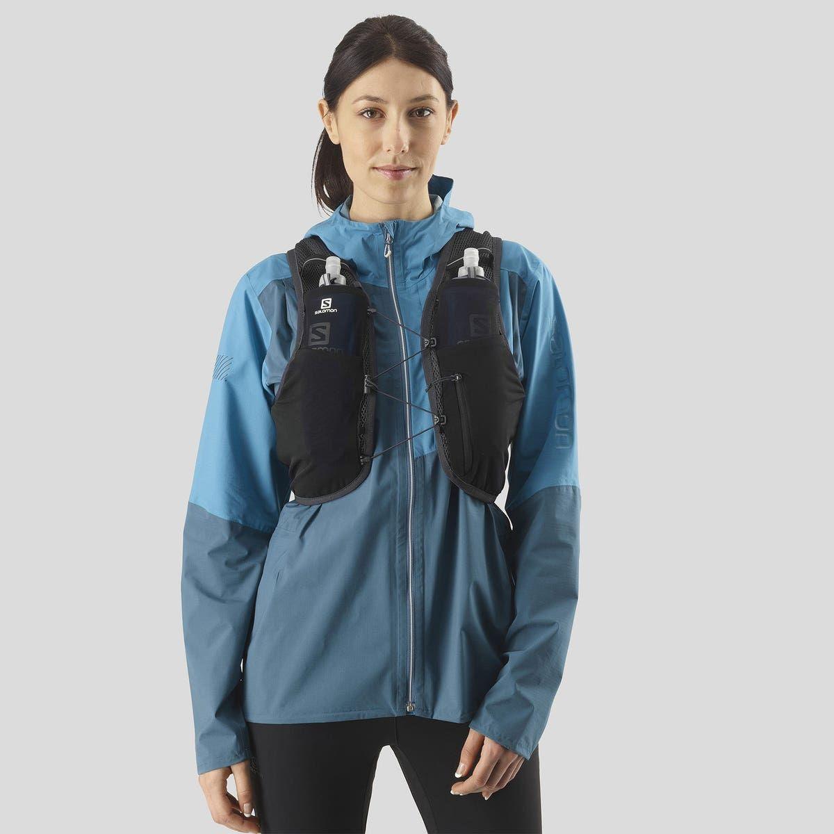 Salomon Unisex Active Skin 8 Running Vest w/ Flasks - Cam2
