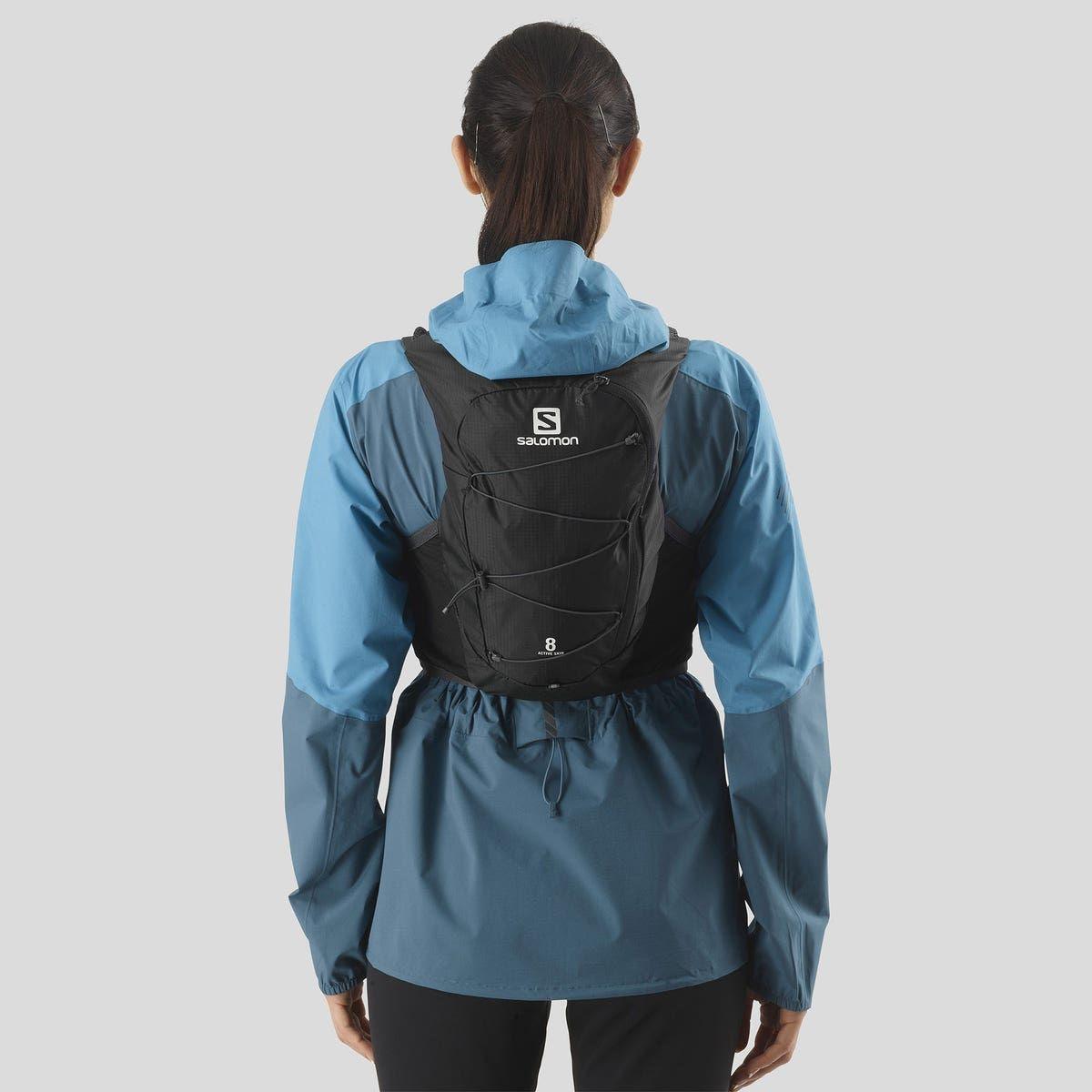 Salomon Unisex Active Skin 8 Running Vest w/ Flasks - Cam2