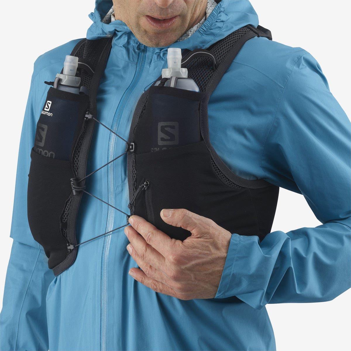 Salomon Unisex Active Skin 8 Running Vest w/ Flasks - Cam2