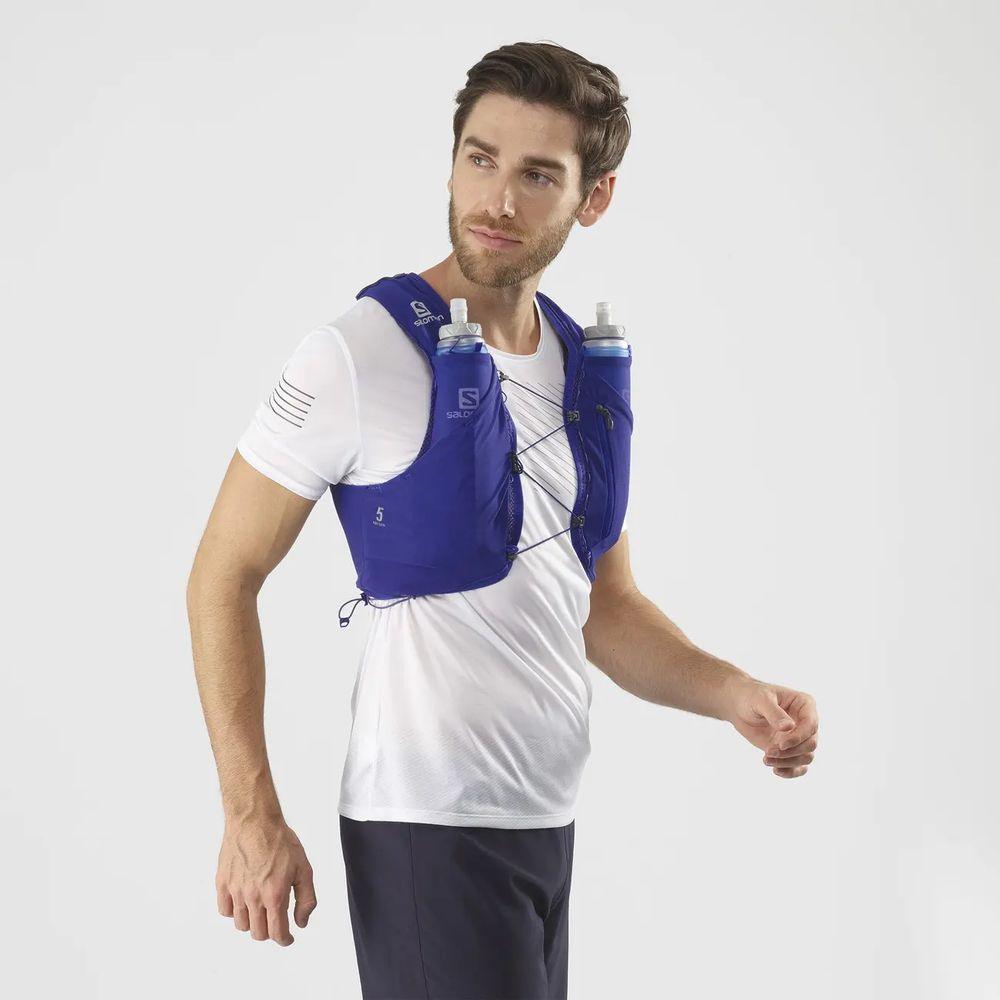 Salomon Unisex Adv Skin 5 Running Vest w/ Flasks - Cam2