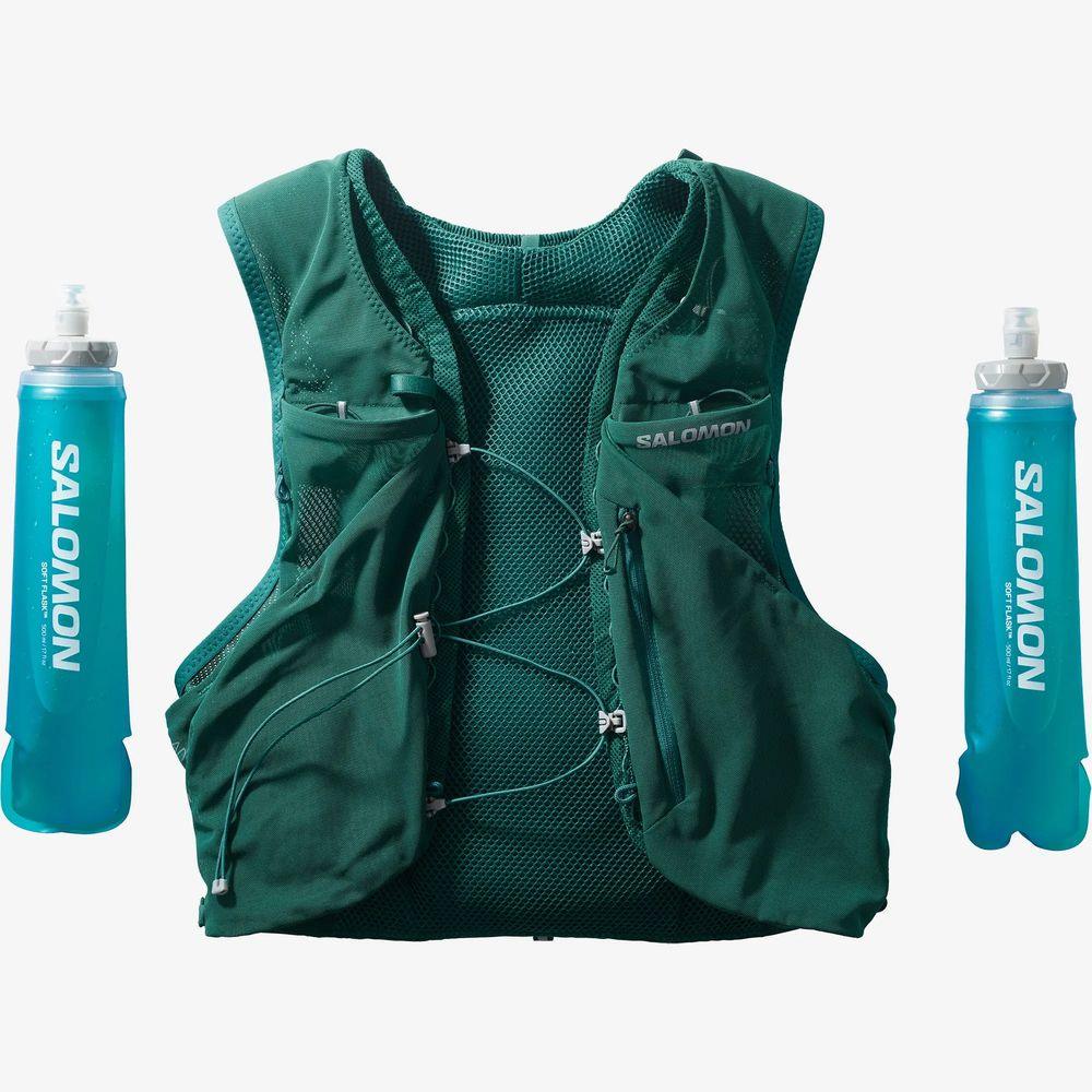 Salomon Unisex Adv Skin 5 Running Vest w/ Flasks - Cam2