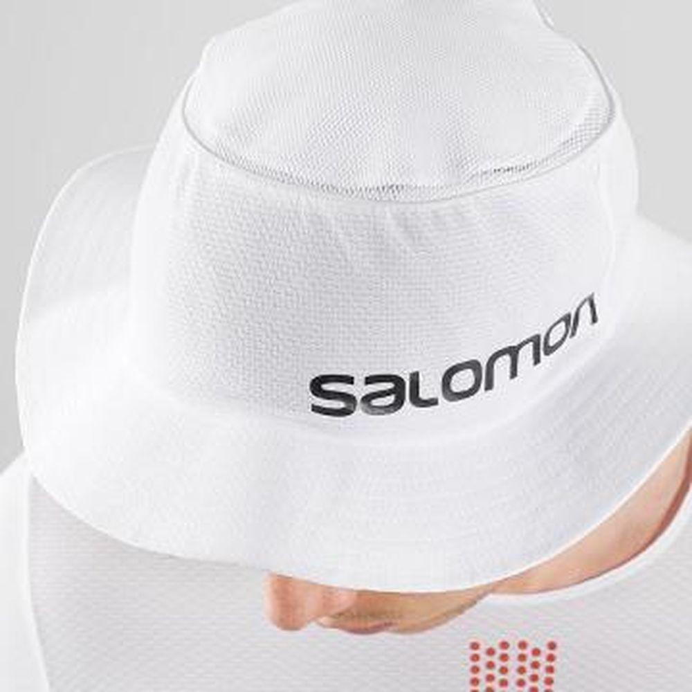 Salomon Unisex S/Lab Speed Bob Hat (White/ Alloy) - Cam2