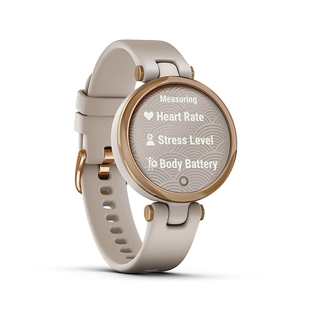 Garmin Lily Rose Gold With Light Sand Silicone - Cam2