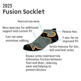 1000 Mile Women's Fusion Socklet (Purple Kingfisher) - Cam2