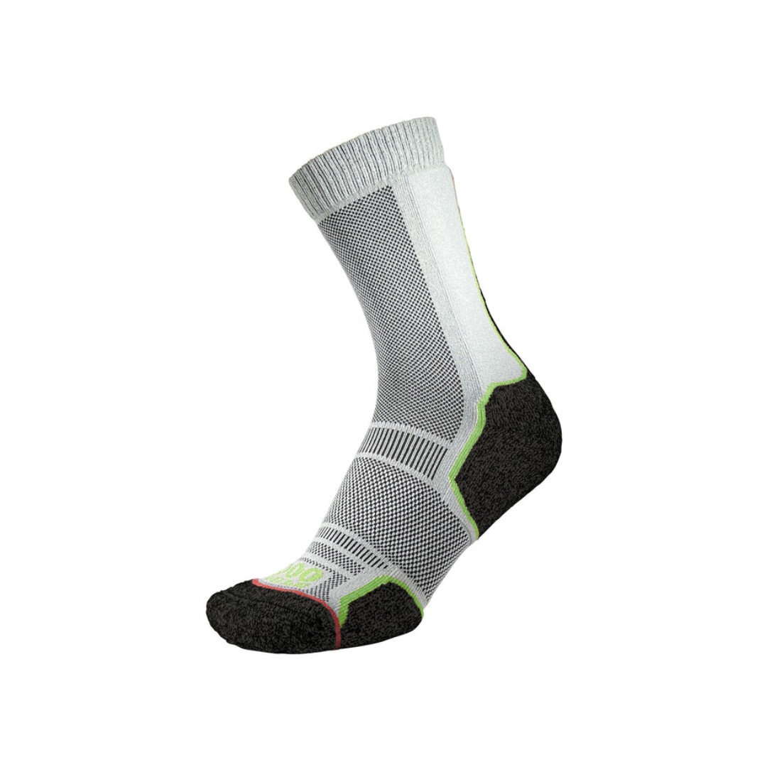 1000 Mile Men's Trek Socks Repreve 2-Pack (Black Orange/Green)