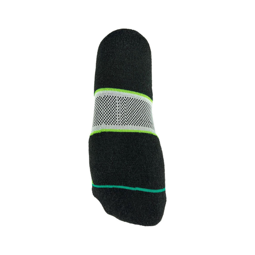 1000 Mile Men's Trek Socks Repreve 2-Pack (Black Orange/Green)