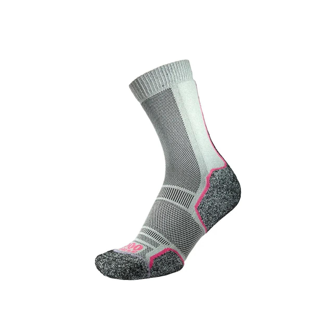 1000 Mile Women's Trek Socks Repreve 2-Pack (Silver Blue/Pink)