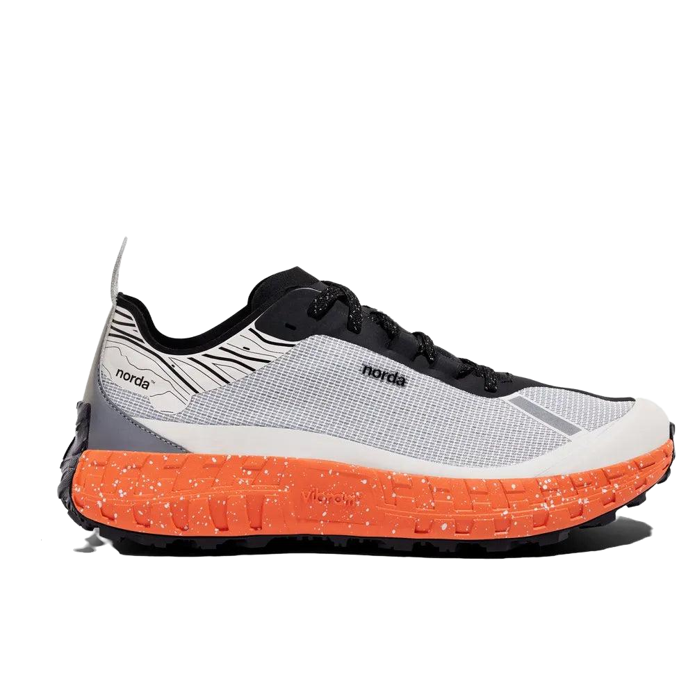 Norda Women's 001 G+ Spikes Trail Running Shoes (Grey Orange) - Cam2