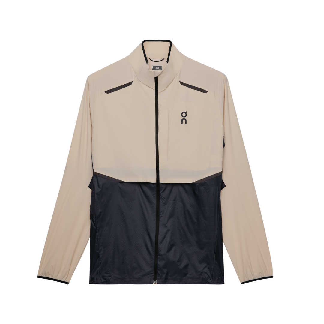 On Men's Weather Jacket On Running Cam2