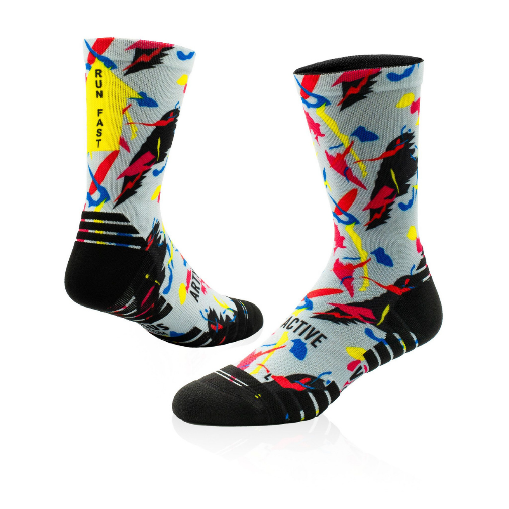 Versus Grey Splatter Arty Active Sock