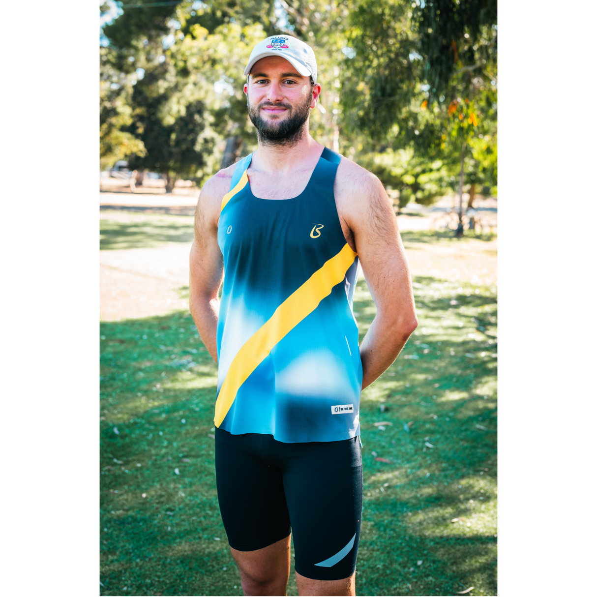 One Running - One Running Men's Victory Speed Tech Singlet Ballarat Marathon 2026 - Cam2 