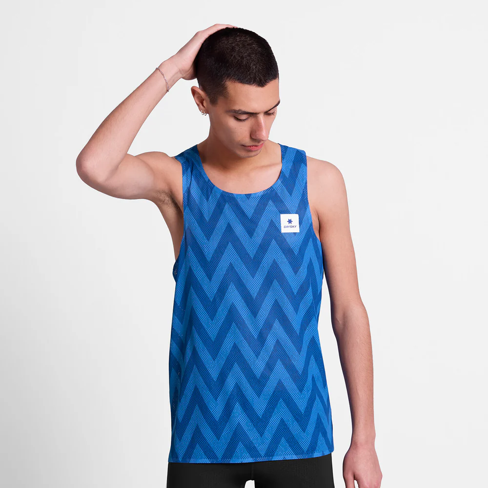 SAYSKY - SAYSKY Men's Zig Zag Flow Air Singlet - Cam2 