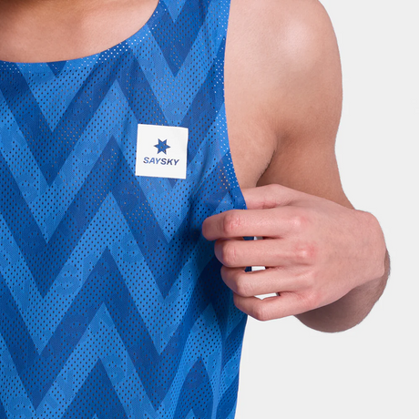 SAYSKY - SAYSKY Men's Zig Zag Flow Air Singlet - Cam2 