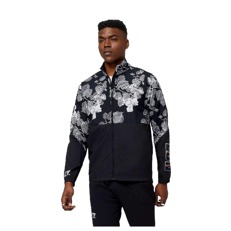 New Balance Men's London Edition Printed Impact Run Packable Jacket