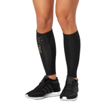 2XU Unisex's Elite Light Speed Compression Calf Guards (Black/ Gold)