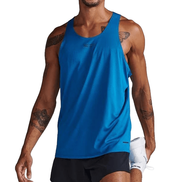 2XU Men's Light Speed Tech Singlet - Cam2