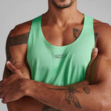 2XU Men's Light Speed Tech Singlet (Spring Green/Black Reflective) - Cam2