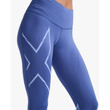 2XU Women's Light Speed Mid-Rise Compression Tights (MAR/ HRF) - Cam2