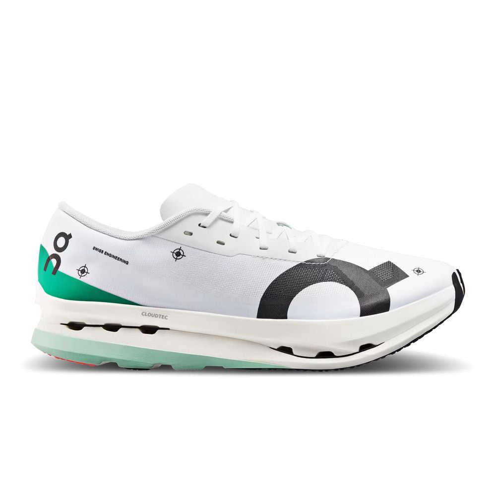 On Women's Cloudboom Echo 3 Road Running Shoes (Undyed-White/ Mint)