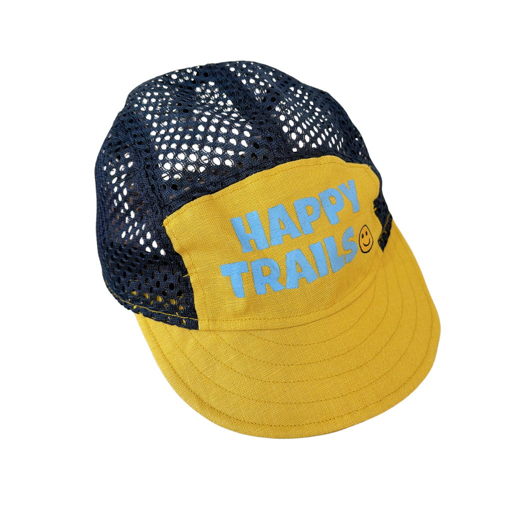 CACHALOT Unisex's Linen Mesh Jet Cap - Happy